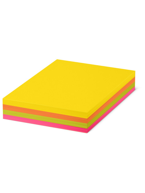 Бумага цветная CLAIREFONTAINE, А4, 80 г/м2, 500 л. (4 цвета x 125 л.), микс неон, Франция, 1705SC