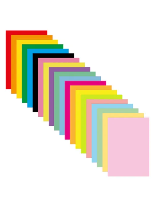 Бумага цветная 20 цветов BRAUBERG MULTICOLOR А4, 80 г/м2, 200 л. (20 цветов x 10 листов), 116650