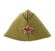 Пилотка военная однослойная, металлическая красная звезда, размер универсальный (51-54), ПЛ-02