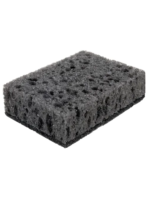 Губки для посуды 9,8х6,6х3 см, КОМПЛЕКТ 10 шт., SQUARE BLACK, КРУПНОПОРИСТЫЙ поролон с абразивным слоем, LAIMA, 608648