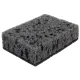 Губки для посуды 9,8х6,6х3 см, КОМПЛЕКТ 10 шт., SQUARE BLACK, КРУПНОПОРИСТЫЙ поролон с абразивным слоем, LAIMA, 608648