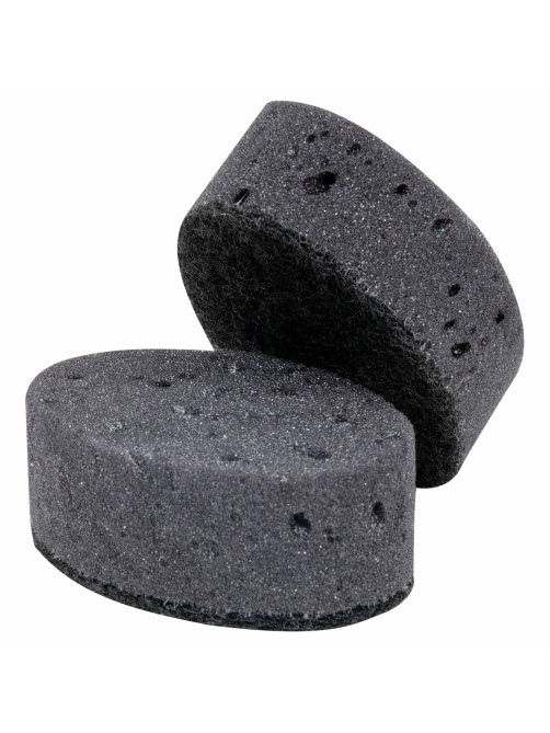 Губки для посуды 9,5х6,5х3,5 см, КОМПЛЕКТ 6 шт., OVAL BLACK, КРУПНОПОРИСТЫЙ поролон с абразивным слоем, LAIMA, 608649