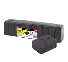 Губки для посуды 9,5х7х3,5 см, КОМПЛЕКТ 10 шт., BIG BLACK, КРУПНОПОРИСТЫЙ поролон с абразивным слоем, LAIMA, 608650