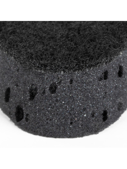 Губки для посуды 9,5х6,5х3,5 см, КОМПЛЕКТ 6 шт., OVAL BLACK, КРУПНОПОРИСТЫЙ поролон с абразивным слоем, LAIMA, 608649
