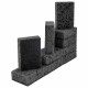 Губки для посуды 9,8х6,6х3 см, КОМПЛЕКТ 10 шт., SQUARE BLACK, КРУПНОПОРИСТЫЙ поролон с абразивным слоем, LAIMA, 608648