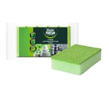 Губки для посуды 9,5х6,5 см MAXI, КОМПЛЕКТ 5 шт., поролон/абразив, Master FRESH