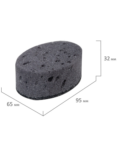 Губки для посуды 9,5х6,5х3,5 см, КОМПЛЕКТ 6 шт., OVAL BLACK, КРУПНОПОРИСТЫЙ поролон с абразивным слоем, LAIMA, 608649