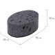 Губки для посуды 9,5х6,5х3,5 см, КОМПЛЕКТ 6 шт., OVAL BLACK, КРУПНОПОРИСТЫЙ поролон с абразивным слоем, LAIMA, 608649