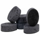 Губки для посуды 9,5х6,5х3,5 см, КОМПЛЕКТ 6 шт., OVAL BLACK, КРУПНОПОРИСТЫЙ поролон с абразивным слоем, LAIMA, 608649
