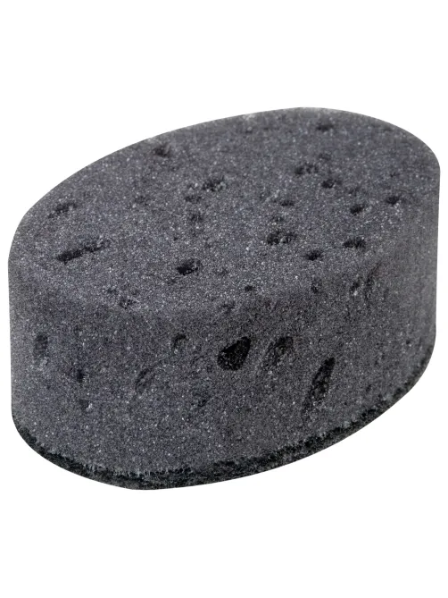 Губки для посуды 9,5х6,5х3,5 см, КОМПЛЕКТ 6 шт., OVAL BLACK, КРУПНОПОРИСТЫЙ поролон с абразивным слоем, LAIMA, 608649