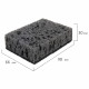 Губки для посуды 9,8х6,6х3 см, КОМПЛЕКТ 10 шт., SQUARE BLACK, КРУПНОПОРИСТЫЙ поролон с абразивным слоем, LAIMA, 608648