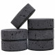 Губки для посуды 9,5х6,5х3,5 см, КОМПЛЕКТ 6 шт., OVAL BLACK, КРУПНОПОРИСТЫЙ поролон с абразивным слоем, LAIMA, 608649