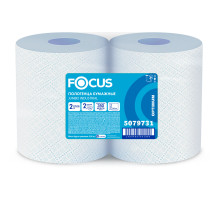 Бумага протирочная FOCUS (W1) Jumbo, 2 слоя, КОМПЛЕКТ 2 рулона, 350 м, 1000 листов, лист 24х35, 5079731