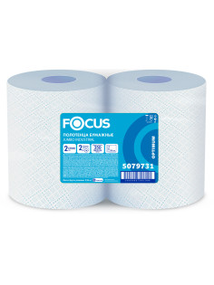 Бумага протирочная FOCUS (W1) Jumbo, 2 слоя, КОМПЛЕКТ 2 рулона, 350 м, 1000 листов, лист 24х35, 5079731