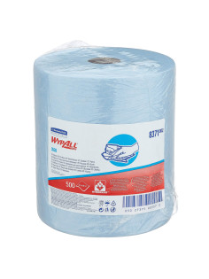 Протирочный нетканый материал KIMBERLY-CLARK Wypall X60, 500 листов в рулоне, 31,5х38 см, голубой, 8371