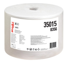 Протирочный нетканый материал KIMBERLY-CLARK Wypall X50, 1100 листов в рулоне, 24,9х34 см, белый, 8356