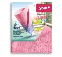 Салфетка из МИКРОФИБРЫ ГУБЧАТАЯ PVA/ПВА СУПЕРВПИТЫВАЮЩАЯ 30х35 см, Long Fresh, розовая, 275 г/м2, YORK, 26250