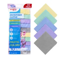 Салфетки из МИКРОФИБРЫ 30х30 см PASTEL COLOUR, big pack, КОМПЛЕКТ 10 штук, 180 г/м2, LAIMA HOME, 700608