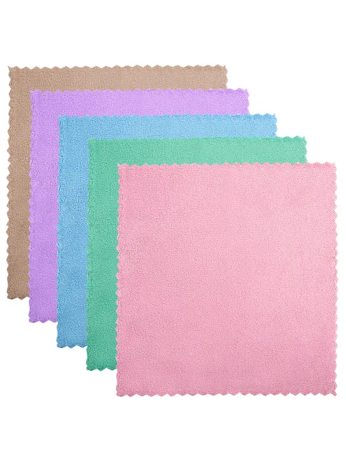 Салфетки из МИКРОФИБРЫ ПЛЮШЕВОЙ 30х30 см, КОМПЛЕКТ 10 шт., PASTEL, ассорти, 250 г/м2, LAIMA HOME, 608445