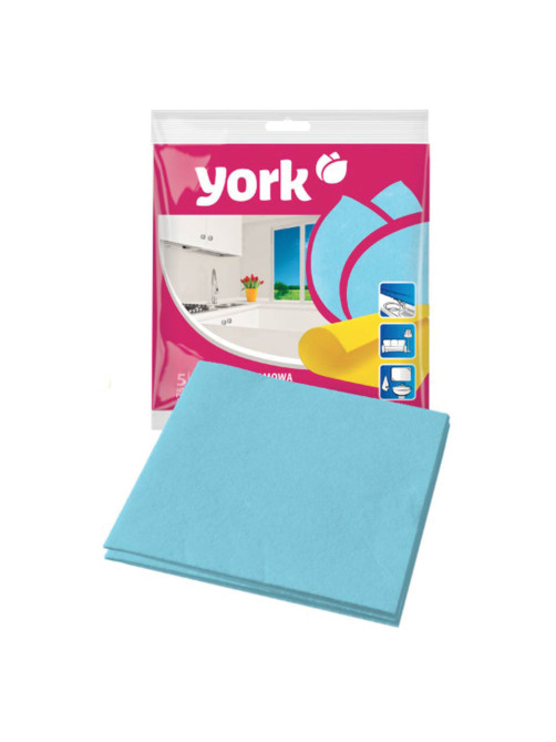 Салфетки ВИСКОЗНЫЕ универсальные, 35х35 см, КОМПЛЕКТ 5 шт., 85 г/м2, YORK, 20020
