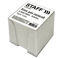 Блок для записей в боксе, 9х9х9 см, плотность 55 г/м2, белизна 70-80%, STAFF, 129202