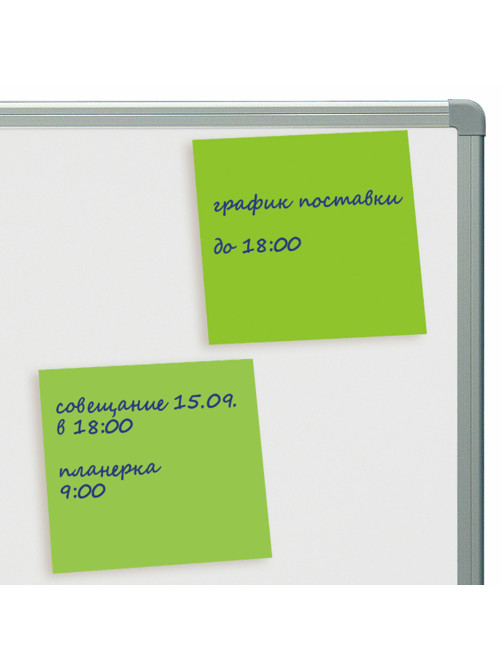 Блок самоклеящийся (стикеры), STAFF НЕОНОВЫЙ, 76х76 мм, 100 листов, зеленый, 115585