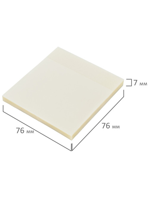 Блок самоклеящийся прозрачный (стикеры) BRAUBERG TRANSPARENT 76х76 мм, 100 листов, 115205