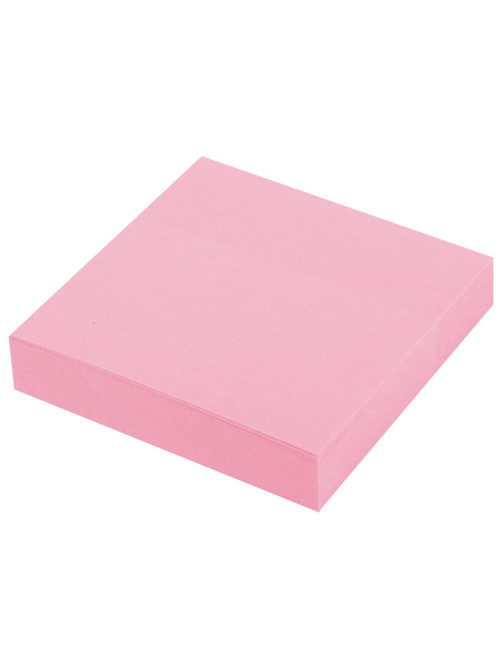 Блок самоклеящийся (стикеры) STAFF STANDARD, ПАСТЕЛЬНЫЙ 51х51 мм, розовый, 100 листов, 116580
