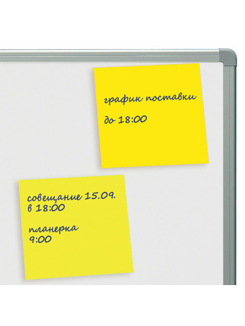 Блок самоклеящийся (стикеры), STAFF НЕОНОВЫЙ, 76х76 мм, 100 листов, желтый, 115584