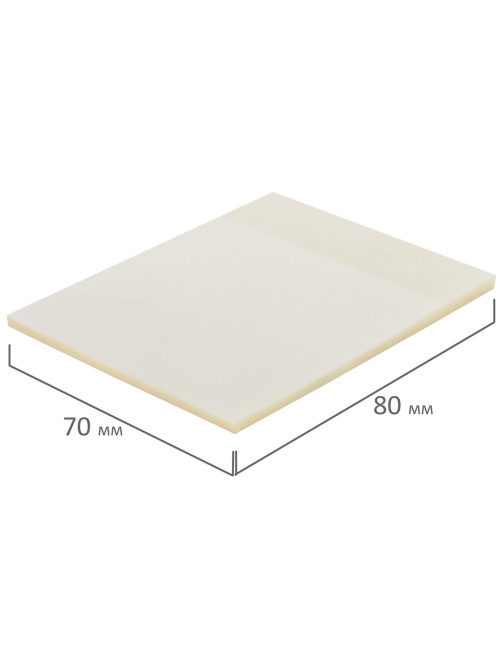 Блок самоклеящийся прозрачный (стикеры) BRAUBERG TRANSPARENT 90х70 мм, 50 листов, 115206