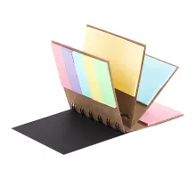 Закладки клейкие в книжке BRAUBERG PASTEL 200 штук: 50х15 мм 5 цветов х 25 листов, 50х75 мм 3 цвета х 25 листов, 115582