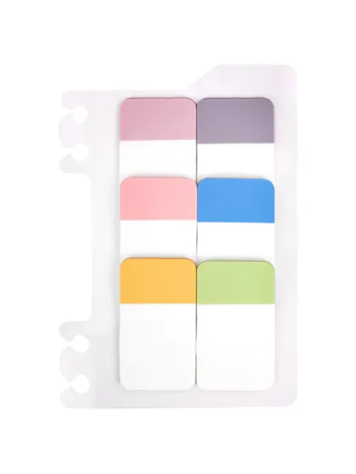 Закладки клейкие пастельные BRAUBERG PASTEL, пластиковые, 45х25 мм, 6 цветов х 20 листов, 115580