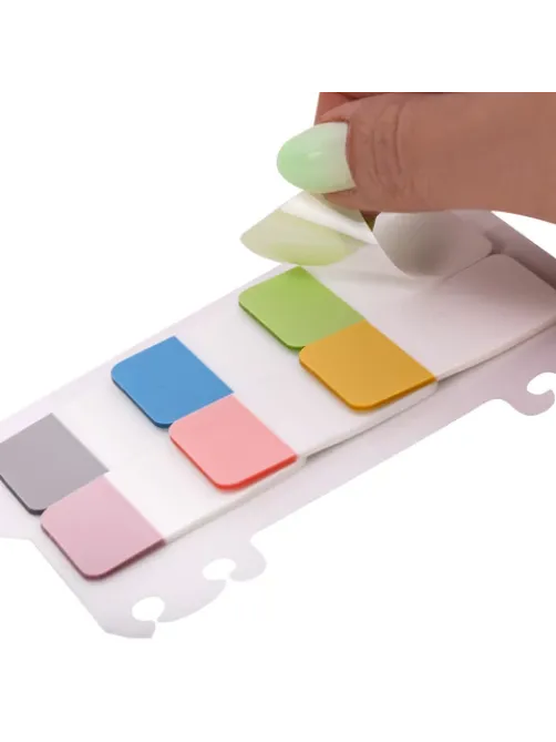 Закладки клейкие пастельные BRAUBERG PASTEL, пластиковые, 45х25 мм, 6 цветов х 20 листов, 115580