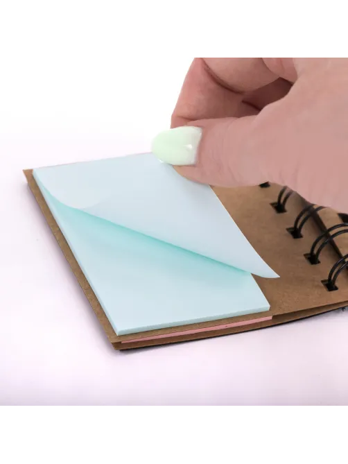 Закладки клейкие в книжке BRAUBERG PASTEL 200 штук: 50х15 мм 5 цветов х 25 листов, 50х75 мм 3 цвета х 25 листов, 115582
