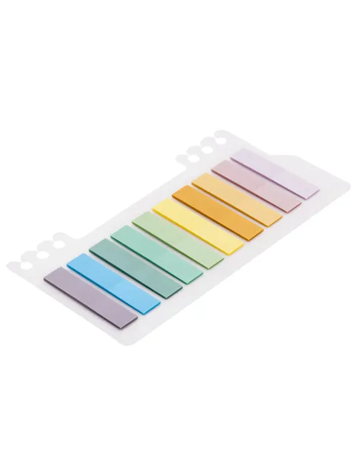 Закладки клейкие пастельные BRAUBERG PASTEL, пластиковые, 45х10 мм, 10 цветов х 20 листов, 115579
