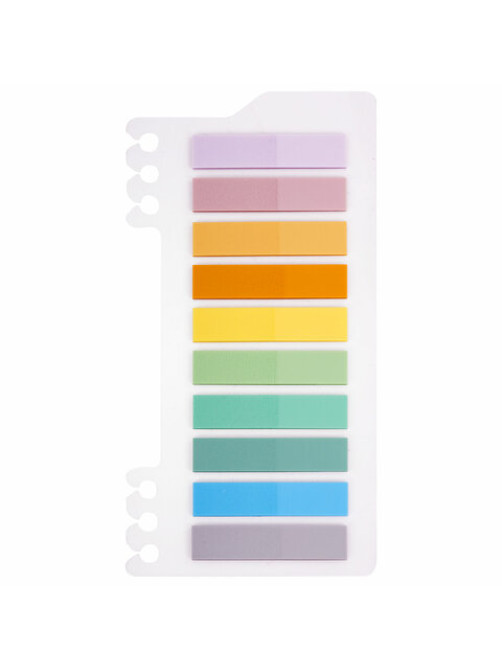 Закладки клейкие пастельные BRAUBERG PASTEL, пластиковые, 45х10 мм, 10 цветов х 20 листов, 115579