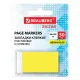 Закладки клейкие Z-сложения, неоновые желтые, BRAUBERG ZigZag, 45х25 мм, 50 шт., в диспенсере, 116677