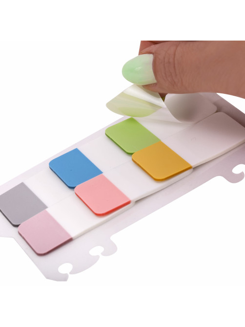 Закладки клейкие пастельные BRAUBERG PASTEL, пластиковые, 45х25 мм, 6 цветов х 20 листов, 115580