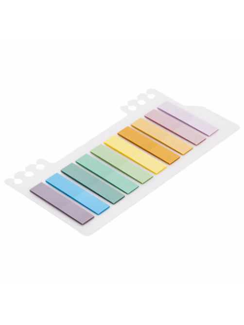 Закладки клейкие пастельные BRAUBERG PASTEL, пластиковые, 45х10 мм, 10 цветов х 20 листов, 115579