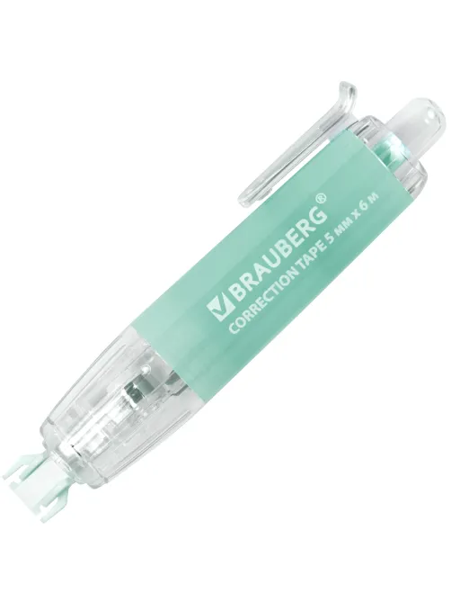 Корректирующая лента BRAUBERG PASTEL 360, 5 мм х 6 м, ассорти, автоматическая, блистер, 272662
