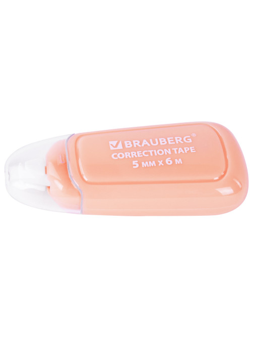 Корректирующая лента BRAUBERG COMPACT PLUS PASTEL, 5 мм х 6 м, корпус ассорти, блистер, 270551
