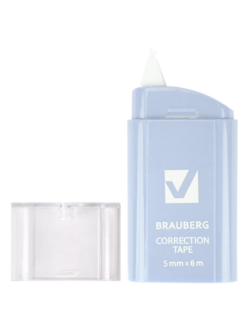 Корректирующая лента BRAUBERG COMPACT PASTEL, 5 мм х 6 м, КОМПЛЕКТ 6 штук, пенал с zip-lock, 272496