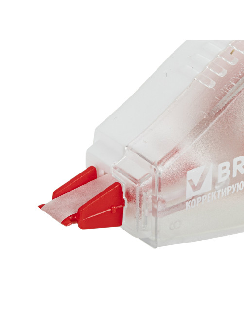 Корректирующая лента BRAUBERG, 5 мм х 6 м, корпус красный, механизм перемотки, блистер, 226809