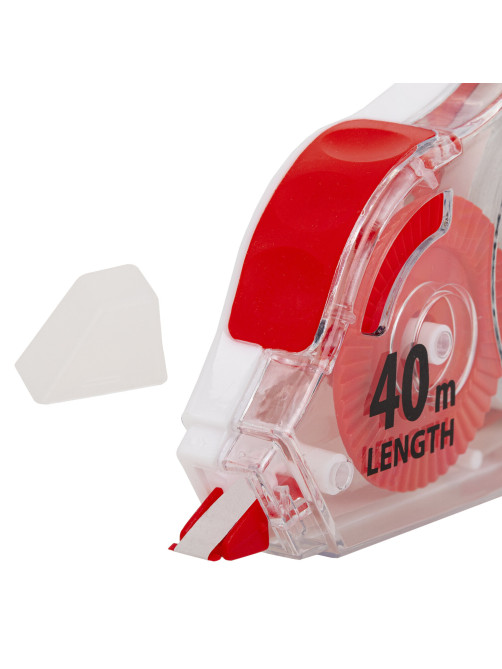 Корректирующая лента BRAUBERG EXTRA LENGTH, 5 мм х 40 м, механизм перемотки, корпус прозрачный, блистер, 272502