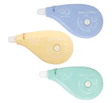 Корректирующая лента BRAUBERG PASTEL 5 мм х 12 м, вращающийся наконечник 90°, ВЫГОДНАЯ УПАКОВКА 3 штуки в блистере,механизм перемотки,272489