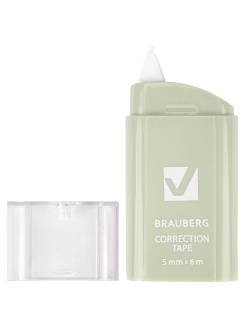 Корректирующая лента BRAUBERG COMPACT PASTEL, 5 мм х 6 м, КОМПЛЕКТ 6 штук, пенал с zip-lock, 272496