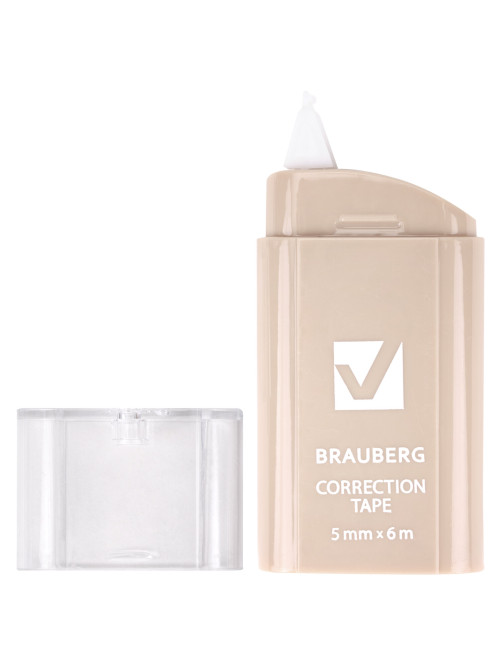 Корректирующая лента BRAUBERG COMPACT PASTEL, 5 мм х 6 м, корпус ассорти, блистер, 272495