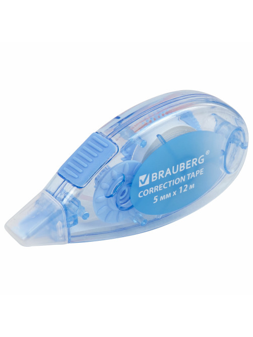 Корректирующая лента BRAUBERG PASTEL, 5 мм x 12 м, механизм перемотки, ВЫГОДНАЯ УПАКОВКА 3 штуки в блистере, 271252