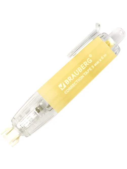 Корректирующая лента BRAUBERG PASTEL 360, 5 мм х 6 м, ассорти, автоматическая, блистер, 272662