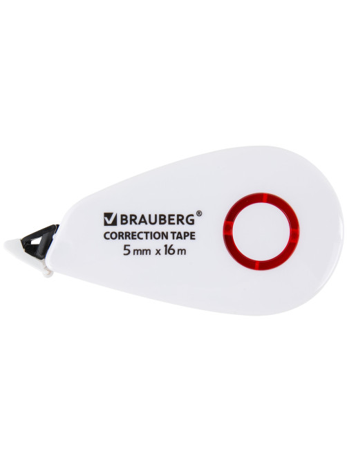 Корректирующая лента BRAUBERG SUPER, 5 мм х 16 м, корпус белый, блистер, 229061